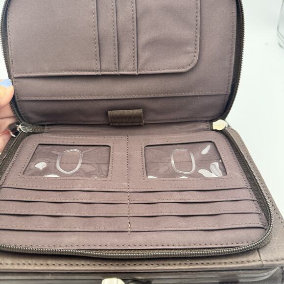 Fossil Vintage Leather Small Wallet Crossbody Brown Purse Bag Boho 90s MInimal - Picture 4 of 6